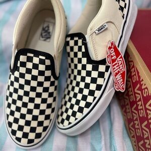 Vans Black and White Checkerboard Sneakers